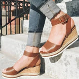Elza | Dames Wedgesandalen met Gesp