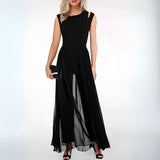 Mouwloze jumpsuit met wijde pijpen voor dames | Zomer