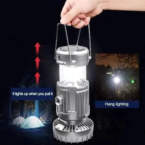 LED Campinglantaarn met Ventilator | Oplaadbaar | Zonne-energie | Powerbank