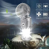 LED Campinglantaarn met Ventilator | Oplaadbaar | Zonne-energie | Powerbank