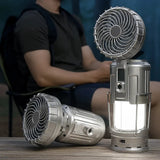 LED Campinglantaarn met Ventilator | Oplaadbaar | Zonne-energie | Powerbank