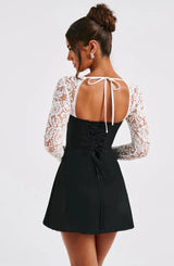Alexa™ | Dames Sexy Mini Bustier Jurk | Kanten Mouwen