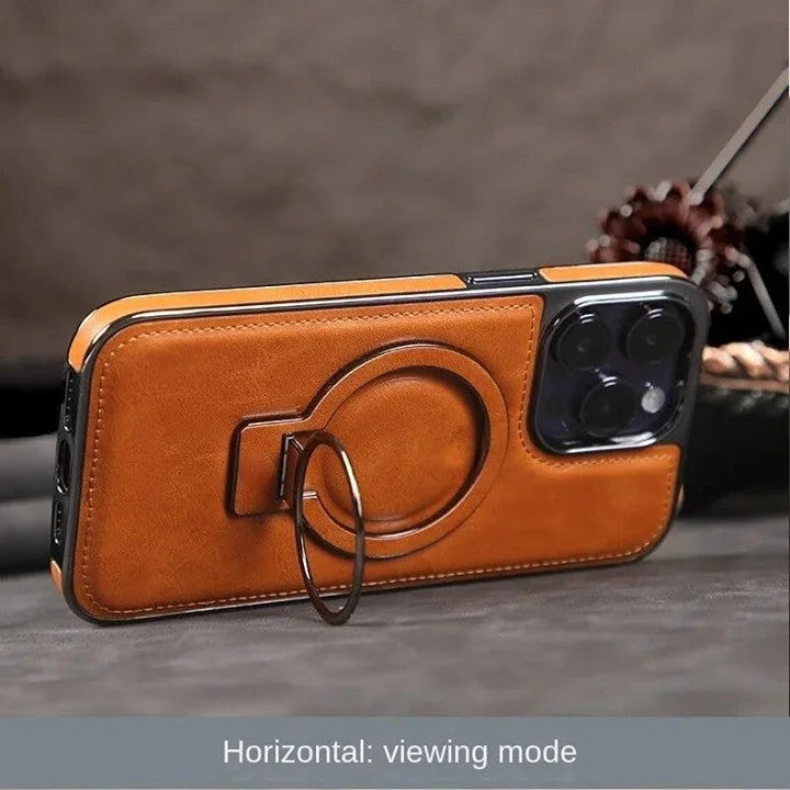 Phone Case met MagSafe | Standfunctie | Hoogwaardig Kunstleer | iPhone Bescherming