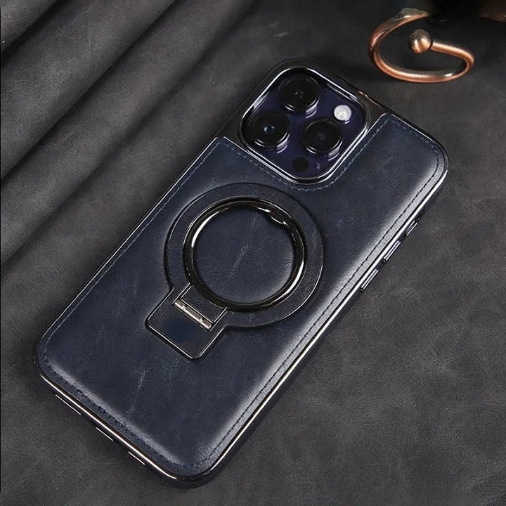 Phone Case met MagSafe | Standfunctie | Hoogwaardig Kunstleer | iPhone Bescherming