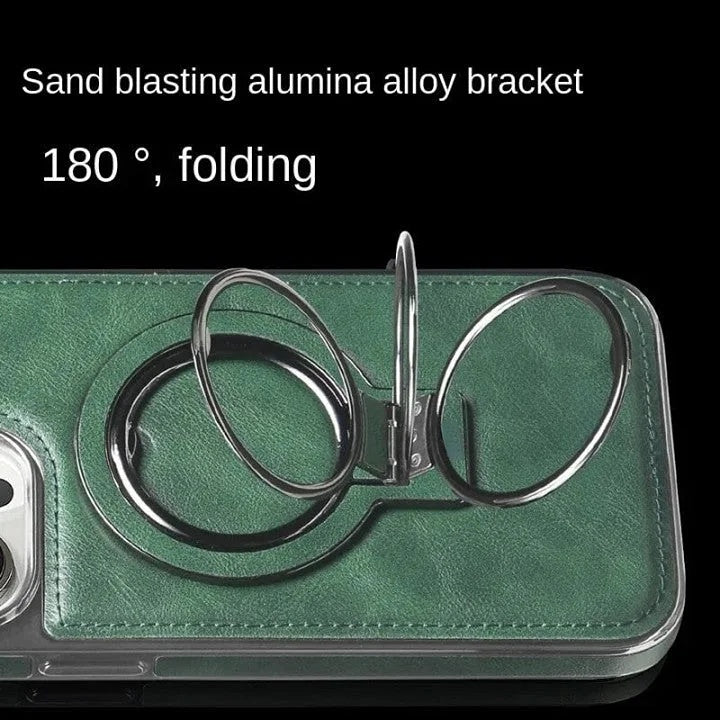 Phone Case met MagSafe | Standfunctie | Hoogwaardig Kunstleer | iPhone Bescherming