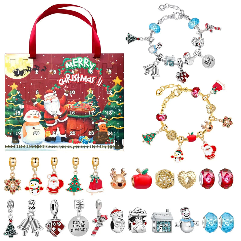 Kerst Adventskalender | Sieraden Armbanden Set | 24-delige Countdown