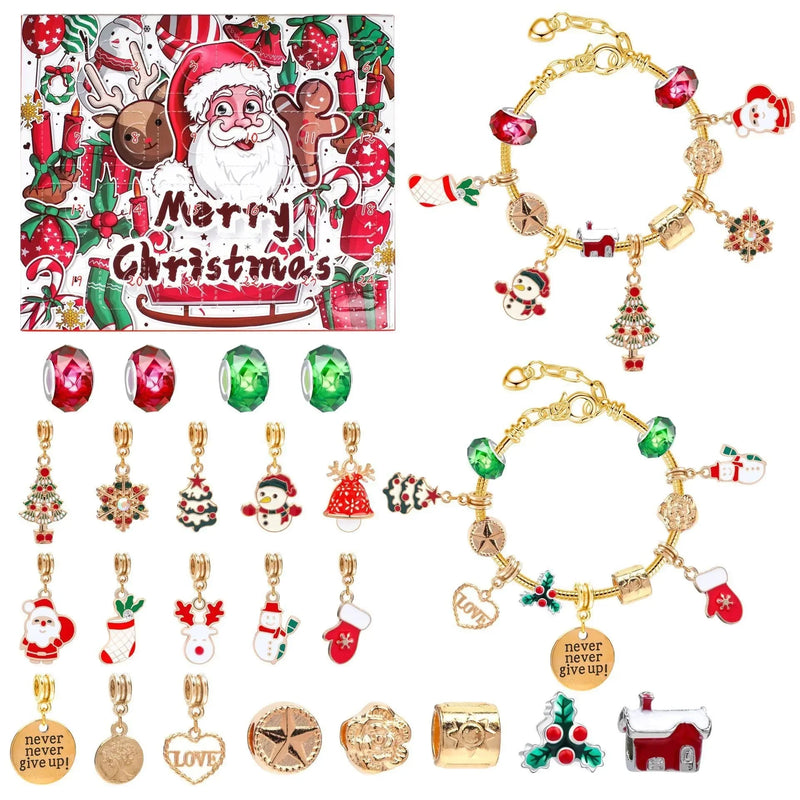 Kerst Adventskalender | Sieraden Armbanden Set | 24-delige Countdown
