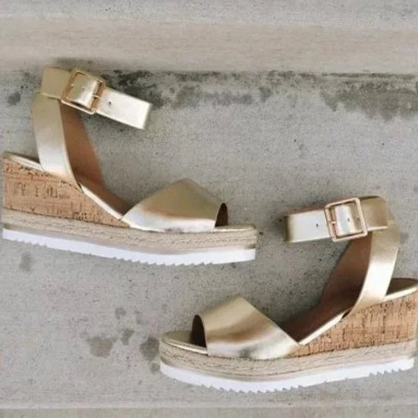 Elza | Dames Wedgesandalen met Gesp