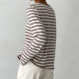 StripesEase™ Gestreept langarmshirt