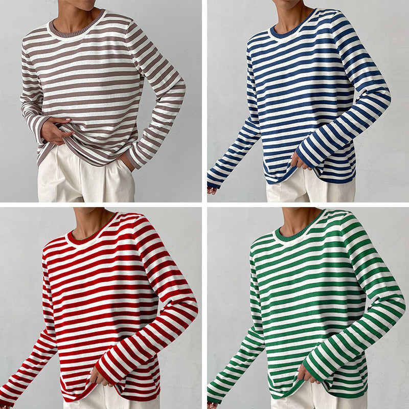 StripesEase™ Gestreept langarmshirt