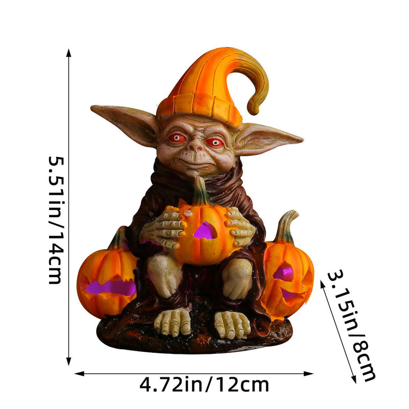 PhantomPumpkin™ 1+1 GRATIS | Halloween-Resin-Statue mit Kürbislampe