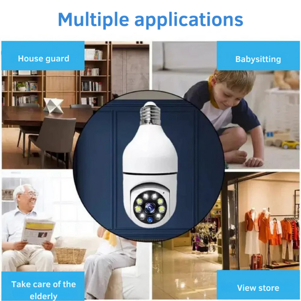 WLAN beveiligingscamera | 1080P HD | 355° panorama | Nachtzicht & bewegingsdetectie