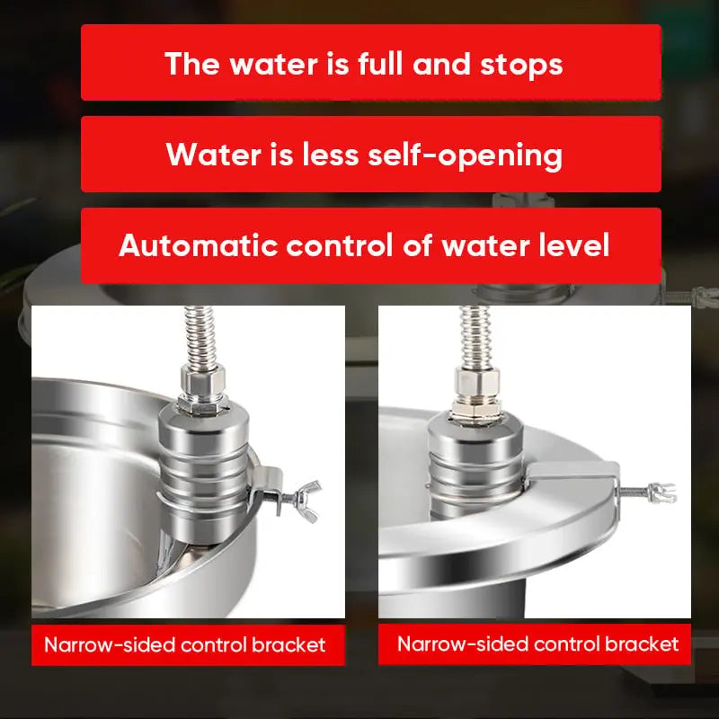 Mini Schwimmerventil | Edelstahl | Automatische Wasserstandskontrolle | Kompakt