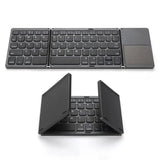 Mini Bluetooth Toetsenbord | Compact, Opvouwbaar & Draagbaar | Inclusief Touchpad