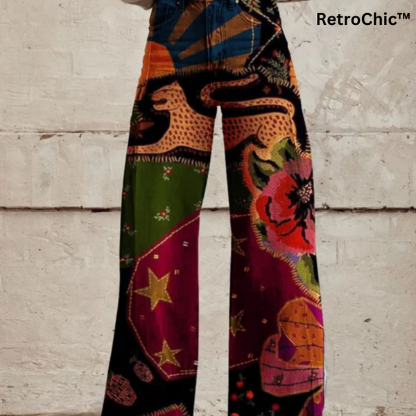 RetroChic™ Moeiteloos stijlvolle boho-broek voor een trendy look.