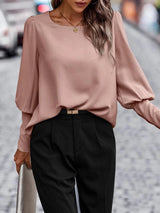 AnneElegance™ – Damesblouse met vierkante hals Elegant