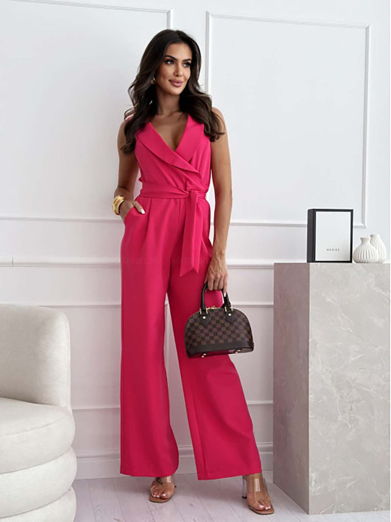 mouwloze jumpsuit voor dames | formeel