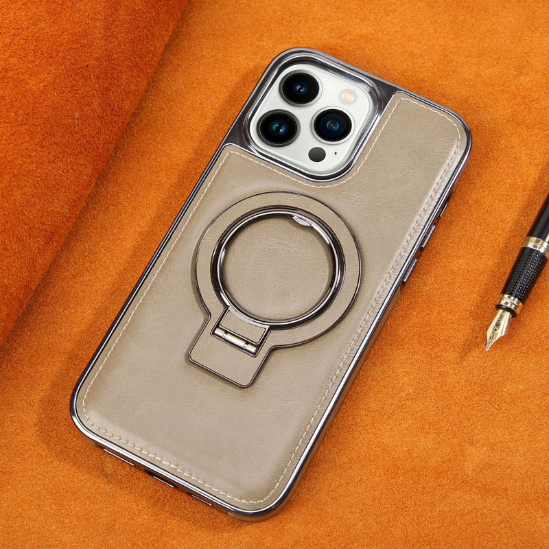 Phone Case met MagSafe | Standfunctie | Hoogwaardig Kunstleer | iPhone Bescherming