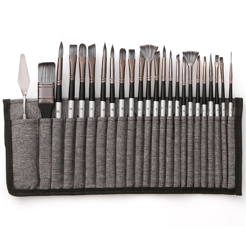 Professionele Verfkwasten Set 24-delig | Houten Handvat | Inclusief Paletmes