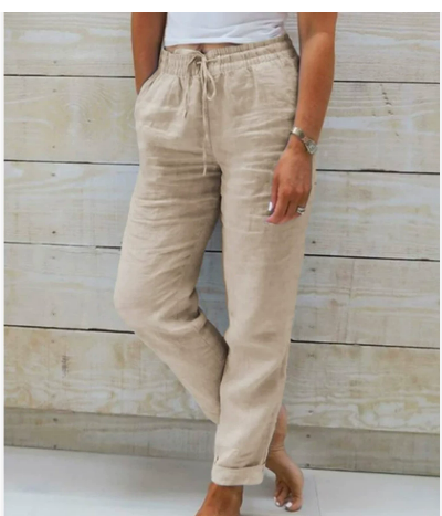 Dames casual trekkoordbroek | Kort model