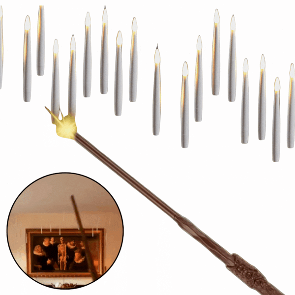 Zwevende LED Kaarsen | Flameloos | Afstandsbediening & Ophangset | 12 Stuks
