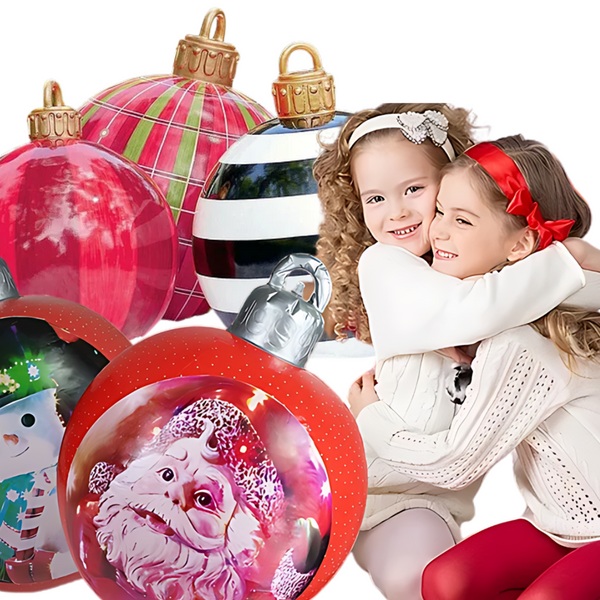 Kerst Opblaasbare Bal | Buitendecoratie | Weerbestendig PVC | 60 cm | 11 Stijlen