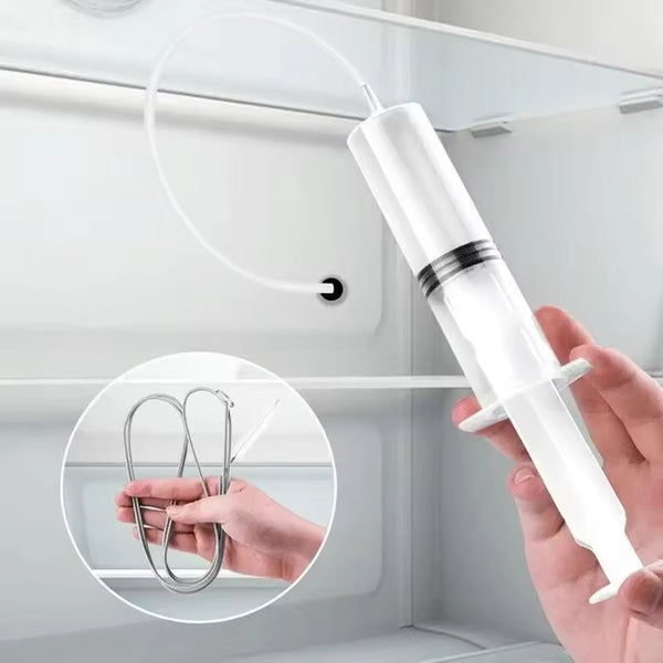Reinigingsset voor koelkast & afvoer | Flexibele borstel & spuitfles | Hygiënische diepe reiniging