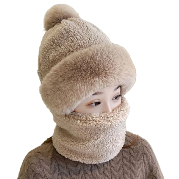 Dames Beanie Met Sjaal | Wintermuts | Winddicht & Extra Warm