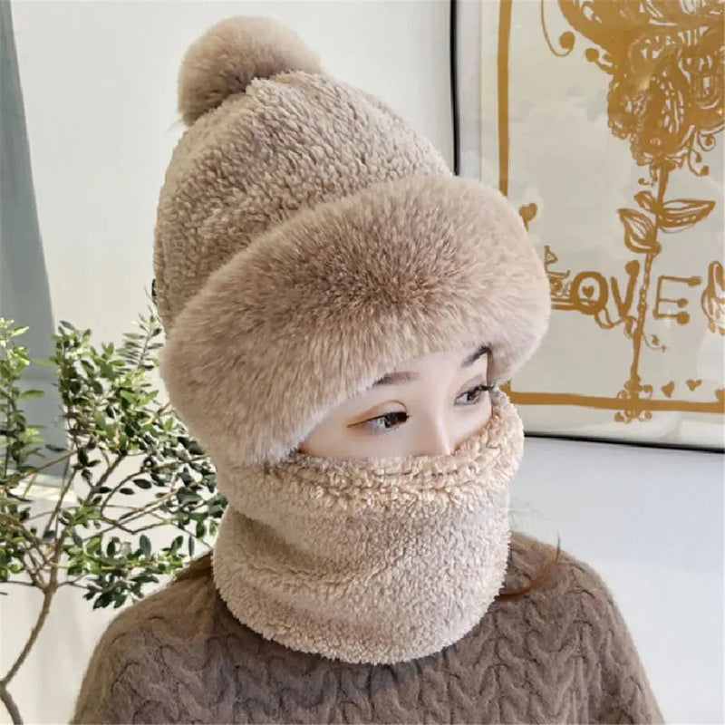 Dames Beanie Met Sjaal | Wintermuts | Winddicht & Extra Warm