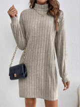 Eliana™ | Dames Gebreide Coltrui Jurk | Warm en Comfortabel met Lange Mouwen voor de Herfst