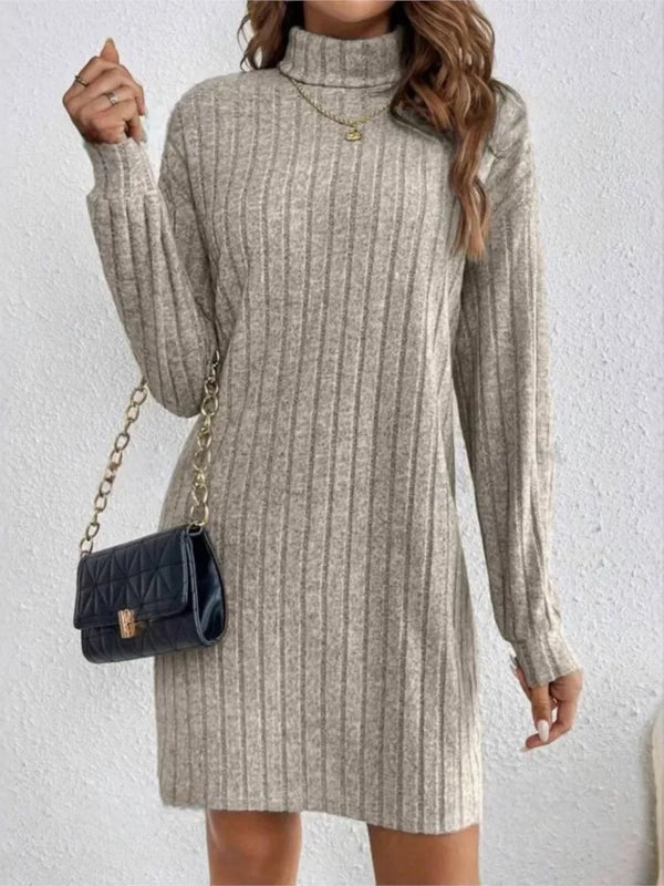 Eliana™ | Dames Gebreide Coltrui Jurk | Warm en Comfortabel met Lange Mouwen voor de Herfst
