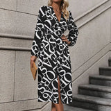 Elena | Elegant geometrisch ontworpen damesjurk