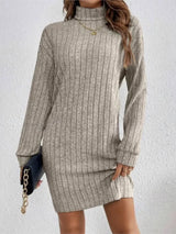 Eliana™ | Dames Gebreide Coltrui Jurk | Warm en Comfortabel met Lange Mouwen voor de Herfst
