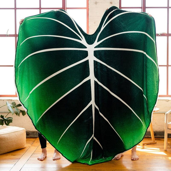 VliesBlad™ Fleece Deken met Bladontwerp