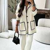 Carlota | Elegant en op maat gemaakte dames cardigan en broek set