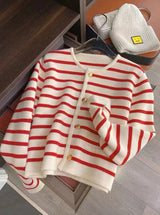 Camille™ Luxe Gestreepte Cardigan