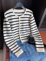 Camille™ Luxe Gestreepte Cardigan