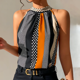 DotChic™ – Casual Halter Top met Polkadots voor Vrouwen