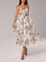 Heidi-Mode | Elegante Bloemen Midi Jurk