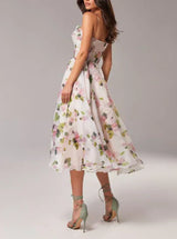 Heidi-Mode | Elegante Bloemen Midi Jurk
