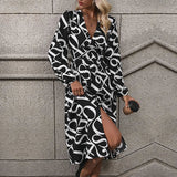 Elena | Elegant geometrisch ontworpen damesjurk