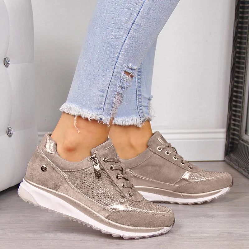 Livia – Ritssluiting Sneakers met Comfort Inlegzool