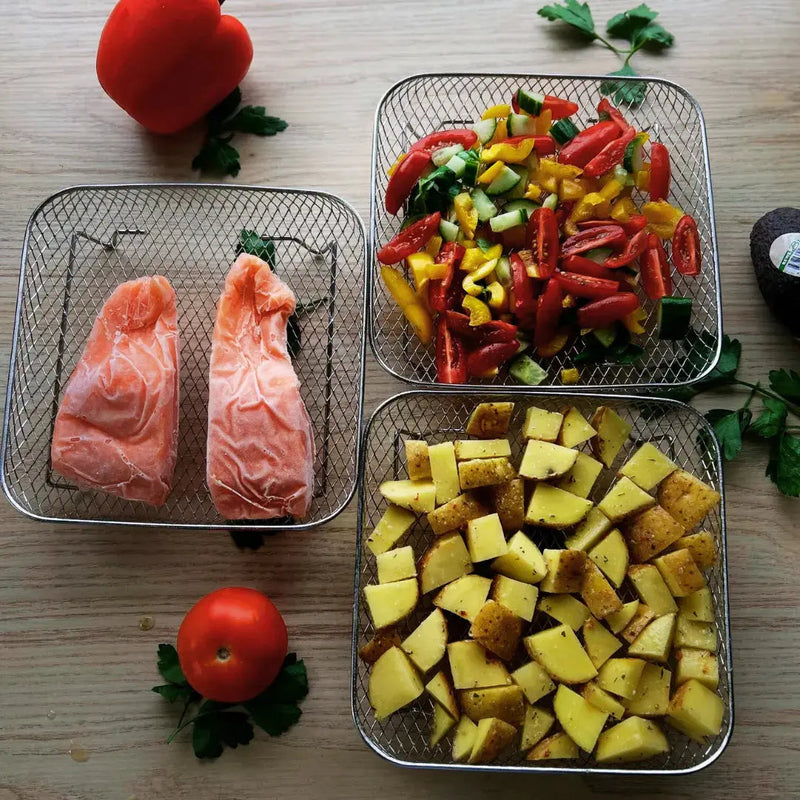 KnapperigeStapel™ Verhoogt de Capaciteit van de Frituurpan