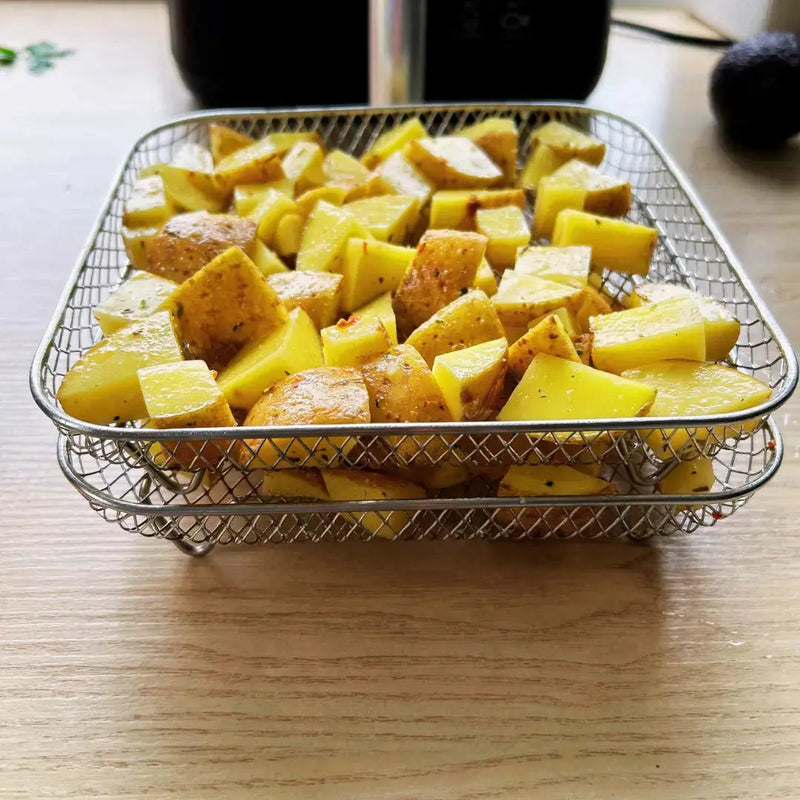 KnapperigeStapel™ Verhoogt de Capaciteit van de Frituurpan