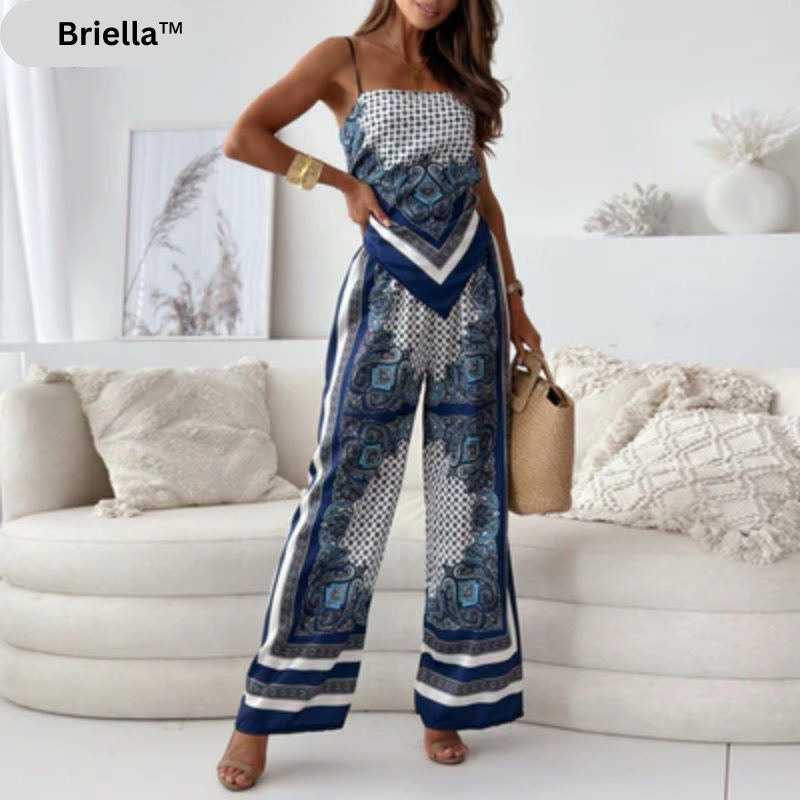 Briella™ Rugloze top en broek set