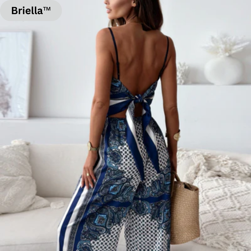 Briella™ Rugloze top en broek set