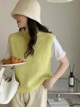 Dames Gebreide Trui | Mouwloos | Ademend & Tijdloos Ontwerp