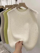 Dames Gebreide Trui | Mouwloos | Ademend & Tijdloos Ontwerp