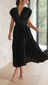 Maria | Elegante en verfijnde geplisseerde jurk