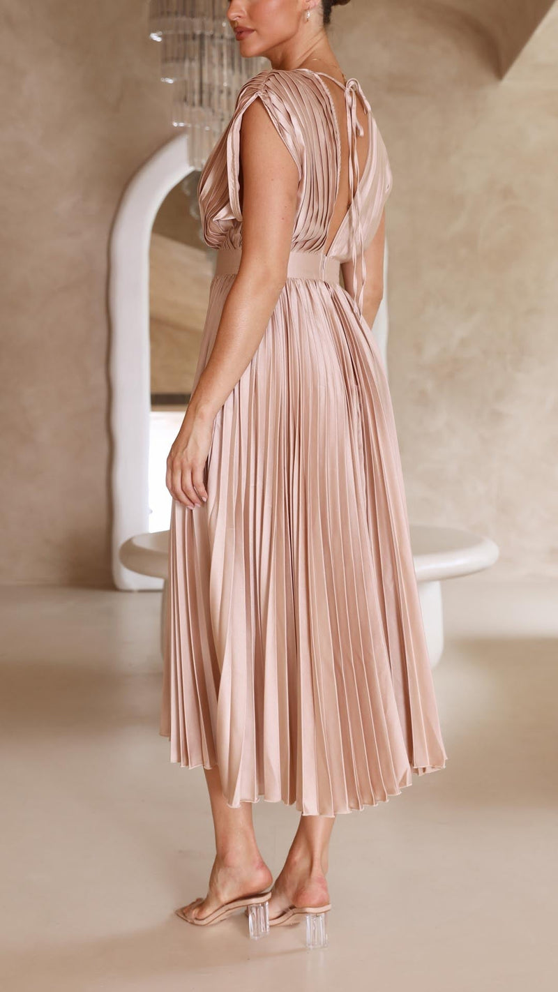 Maria | Elegante en verfijnde geplisseerde jurk